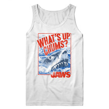 Jaws What&#39;s Up Chums Men&#39;s Tank Shark Sttack Movie Ocean Waves Funny Merch - £22.38 GBP+