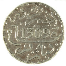 (1891) 1309 Ah Maroc 1 Dirham ( Extra Fin , XF ) Moulay Al-Hasan Paris Mint - $72.76