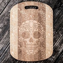 Sugar Skull Cutting Board 14&#39;&#39;x9.5&#39;&#39;x.5&#39;&#39; Bamboo - £31.32 GBP