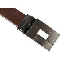 Men VALENTINI Leather Track Belt Adjustable Removable Buckle V522 Amber image 5