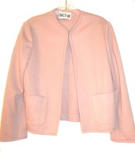 Act III Beige Pink Polyester One Hook Open Jacket with Braided Trim Size 12 - $26.99