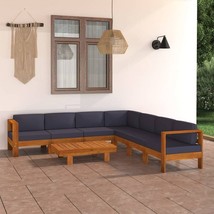 vidaXL Dark Grey Acacia Wood Modular Patio Lounge Set for Small Spaces - $1,765.01 CAD