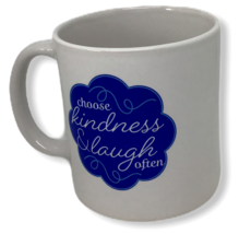 Choose Kindness and Laugh Often Coffee Tea Mug Royal Norfolk White Blue Positive - £11.00 GBP