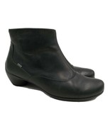 ECCO Gore Tex Boots Size 40 Black Leather Ankle US 9 Side Zip - £66.23 GBP