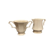 Independence Ironstone Interpace Creamer &amp; Sugar Bowl No Lid Japan Octag... - £23.73 GBP