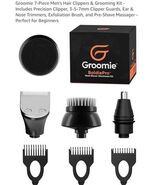 Groomie 7-Piece Men&#39;s Hair Clippers &amp; Grooming Kit - Includes Precision ... - $39.48