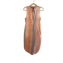 Red Carter Size XS Striped Long tunic top dress 100% Cotton Sleeveless D... - $25.00