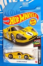 Hot Wheels New For 2021 HW Race Day #106 &#39;67 Ford GT-40 Mk.IV Yellow w/ 5SPs - £2.33 GBP