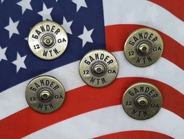 Gander Mountain Antique Brass Colored Shotgun Conchos Concho 15/16&quot; Five... - £6.38 GBP