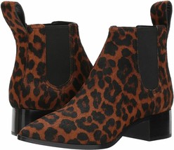 Loeffler Randall 7 Booties Nellie Leopard Print Calf Hair Brown Boots NEW $475 - £144.29 GBP