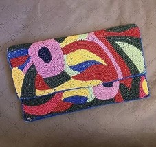 nwt LULU beaded clutch Altar&#39;d State chainlink bag crossbody multicolor ... - $17.81