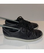 ECCO Soft 7 Black Leather Lace Up Sneaker Comfort Shoes Women’s Size 7 U... - £24.37 GBP
