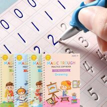 4 PC Reusable Grooved Writing Books for Kids, Magic Copy Books,Reusable ... - $12.53