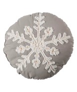 SNOW FLAKES CHRISTMAS EMBROIDERED DECORATIVE CUSHIONS 2 PCS (17.32” OF D... - £46.60 GBP