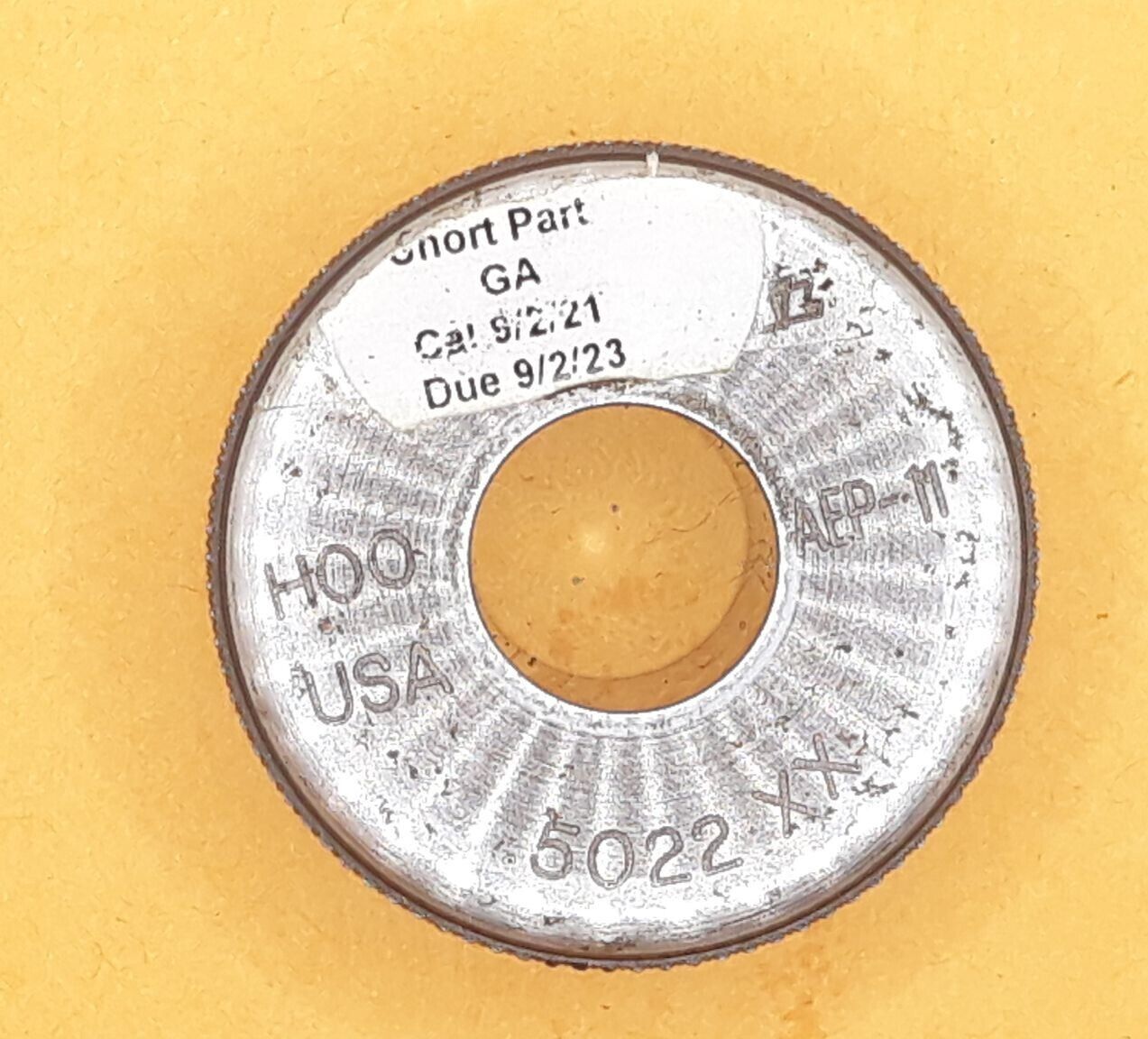 Mahr Federal AEP-11  .5022 XX H00 USA Master Setting Ring - $19.99