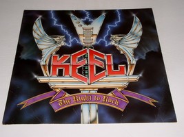Keel The Right To Rock Promo Album Flat Cardstock Poster Card Vintage 19... - $34.99