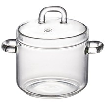 Clear Glass Cooking Pot Saucepan: Heat- Resistant Glass Stew Pot With Li... - $21.99