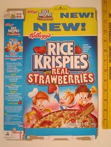 Empty Cereal Box Kelloggs 2006 Rice Krispies with REAL STRAWBERRIES  Z3A20 - £28.22 GBP