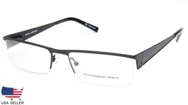 New Christopher Maxx 273M Matte Black Eyeglasses Glasses Frame 55-18-140 B29mm - £78.32 GBP