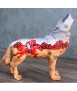 Western Native Tribal Howling Wolf Totem Spirit Indian Rider Figurine Co... - $36.22 CAD