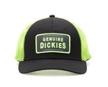 Genuine Dickies Snapback Trucker Hat Cap Patch Black Florescent Green Me... - $14.99