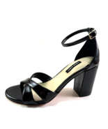 Nine West Saile3 Black Patent High Block Heel Strappy Sandal - $79.99