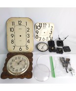 Vintage Lot of Clock Parts, Hands Motors Faces Covers Quartz Spartus Hob... - $529.99 MXN