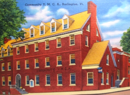 YMCA Burlington Vermont Linen Postcard Unused Brick Building Tichnor Bro... - £4.46 GBP