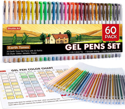 Shuttle Art 60 Pack Earth Tone Gel Pens, 30 Brown Earth Tone Gel Pens wi... - £15.63 GBP