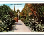 Garden Walk Santa Barbara Mission Santa Barbara CA UNP WB Postcard S24 - $2.92