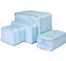 NEW JJ Power 6 pack Travel Packing Cubes, Luggage organizers powder blue drawer - £10.02 GBP