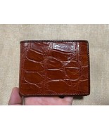 Genuine Cognac Belly Alligator Crocodile Skin Bifold Leather Men Wallets... - £23.53 GBP