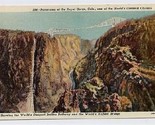 Panorama of Royal Gorge Colorado White Border Postcard - $11.88
