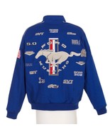  Authentic Mustang Racing Embroidered Cotton Jacket JH Design Blue New - £125.85 GBP