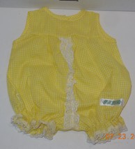1980's Coleco Cabbage Patch Kids Yellow Romper Outfit CPK Xavier Roberts OAA - $24.63
