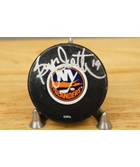 NHL Autographed Hockey Puck New York Islanders Bryan Trottier #19 106/150 - £27.08 GBP