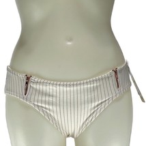 ALE by ALESSANDRA Swimwear Bikini Bottoms Metallic Striped Zip Womens Si... - £24.62 GBP