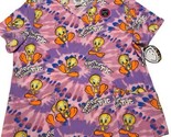 Tweety Bird Looney Tunes Medical Scrub Top Shirt Small - $21.77