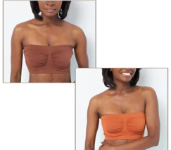 Breezies Set of 2 Seamless Underwire Bandeau Bras (Cappucino/Gingr, XL) A395478 - £7.11 GBP
