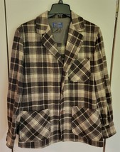 Vtg Mens S Pendelton Brown/Tan Plaid Single Breasted 3-Button Sport Coat... - $39.64 CAD