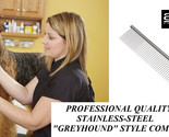 ANDIS UTILITY COMB STAINLESS STEEL 10&quot; FINE COARSE Greyhound Style*Pet G... - $13.99