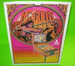 Hercules Pinball Flyer Original 1979 Game Artwork Sheet Ready To Frame - £30.00 GBP