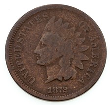 1872 1C Indiano Cent IN Buono Stato, Marrone Colore, Full Forte Cerchi B... - $108.61