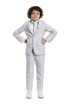 Opposuits Boys Groovy Grey Solid Color Suit - Prom and Wedding Party Out... - $39.99