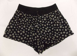 H &amp; M Mini Short Shorts Black Retro Floral Print size 6  - £9.64 GBP
