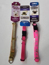 Lot of 3 Petmate Small Petit Dog  Collars 8-14" NWTs No Substitutions - $15.35