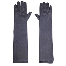 Black Satin Gloves Mid Arm Length Evening Prom Dance Costume 8812-39 - $13.85