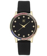 I.N.C. Women&#39;s Black Faux Leather Strap 38mm Watch with Interchangeable ... - £19.67 GBP