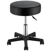 VEVOR Rolling Stools, 400 LBS, Adjustable Height Stool, Swivel Chair, Black - $44.99