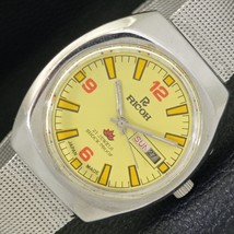 Ricoh R31 Automatic Japan Mens Day&amp;Date Yellow Color Dial Watch a433087-1 - £19.67 GBP